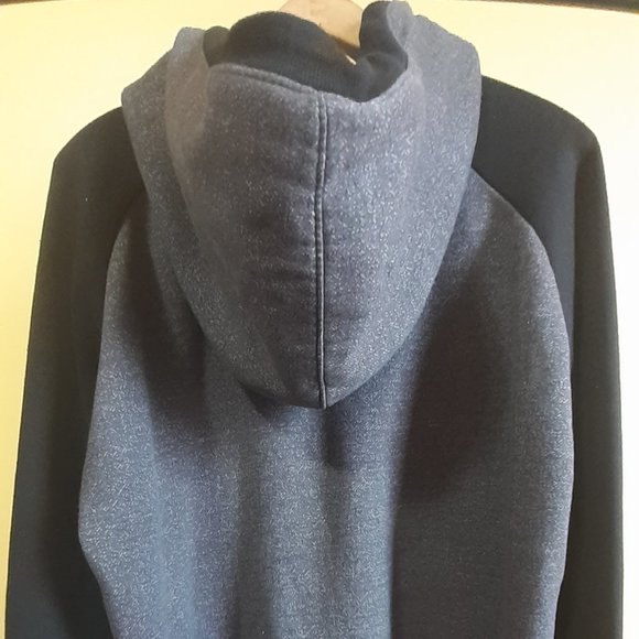 XL Men's Swag On Charcoal Gray and Black Sleeve Hooded Sweater - Picture 5 of 8